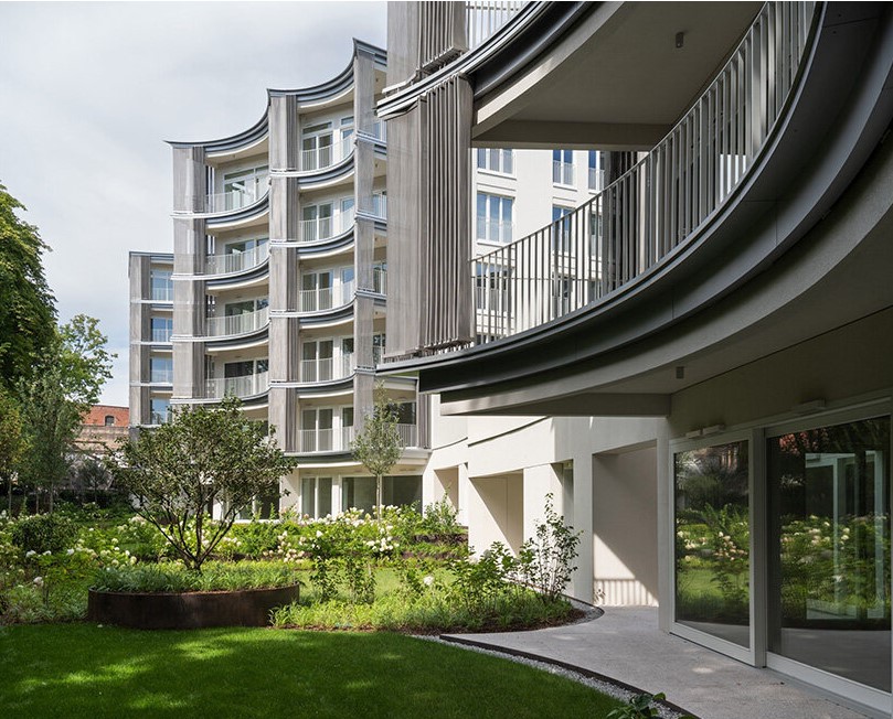 scalloped facade shapes polands perfumiarnia apartments by jems architekci - 17036